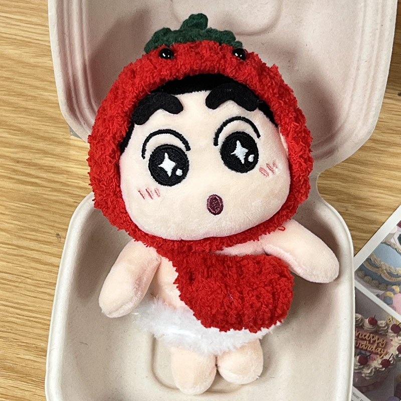 10cm蜡笔小新七彩太阳花头套玩偶服海星体公仔娃衣变装小礼品批发|undefined