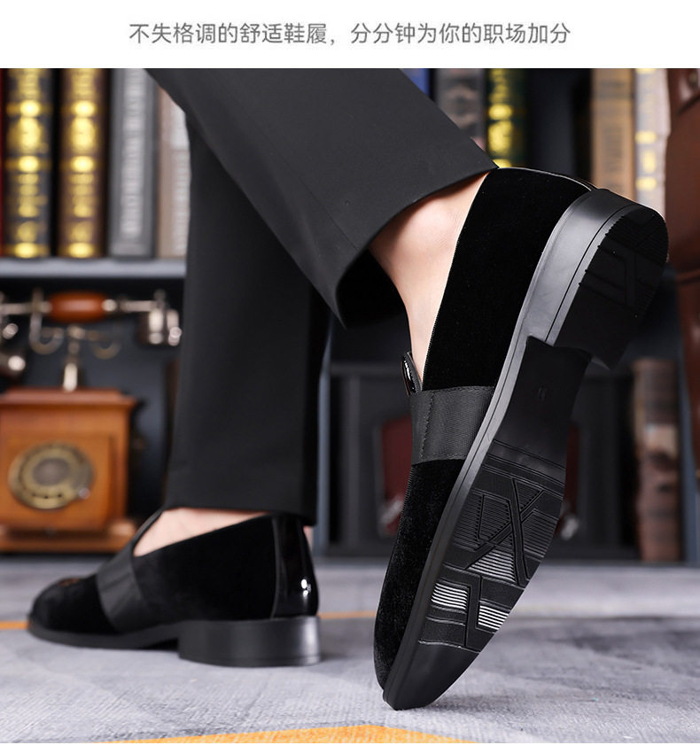 Giày da nam công sở mũi nhọn cổ thấp kiểu xỏ chân, buộc dây thanh lịch — Màu nâu, màu đen chi tiết 18