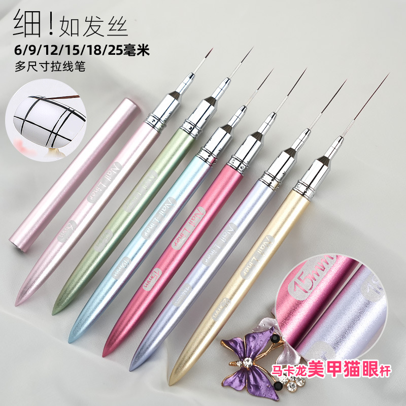 Fine Tip Nail Art Liner Pen, Ultra-Thin Macaron Metallic Bjd Face Painting Pen, Color Drawing Pen, Flower Pen, Outlining Pen