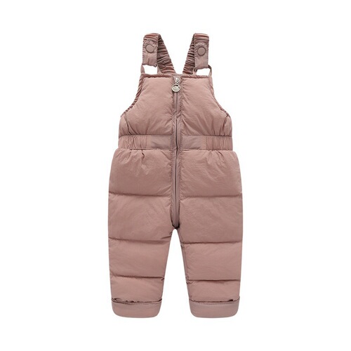 2025 Korean children's down and cotton overalls with suspenders, autumn and winter outerwear, one-piece baby clothes, wholesale children's wear