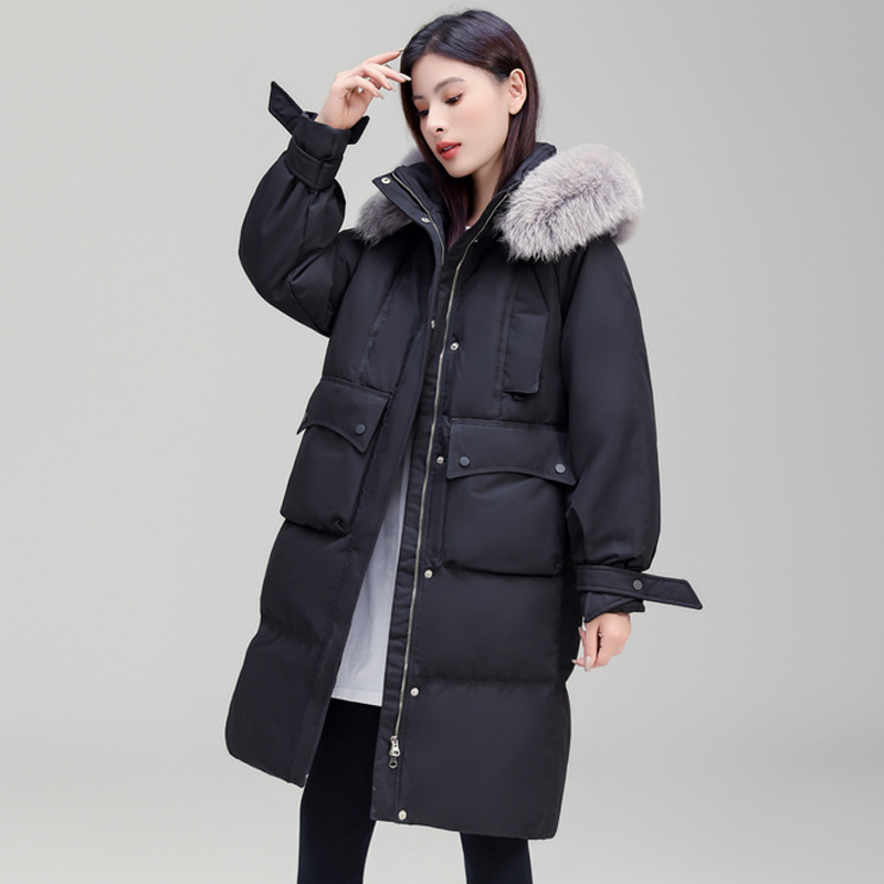 Winter fashionable elegant keep warm velvet down jacket