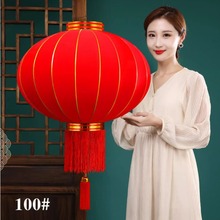 植绒灯笼户外防水国庆中秋新年春节大门阳台全红绒布大红灯笼挂饰