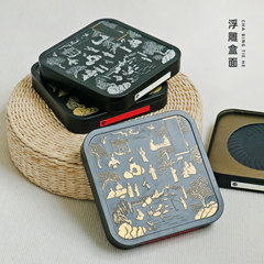 Boxed 357g Single Cake Gift Box of Lao Bai Cha Pu'er Bingdao Ancient Tree Tea Cake in a Tin Tea Packaging Box