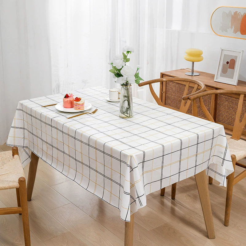 Rectangular disposable tablecloth kindergarten holiday party Christmas plastic tablecloth hotel autumn outing round table