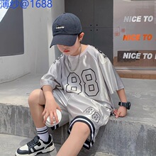 男童运动套装夏装2024夏季新款儿童运动服冰丝速干中大童篮球服潮