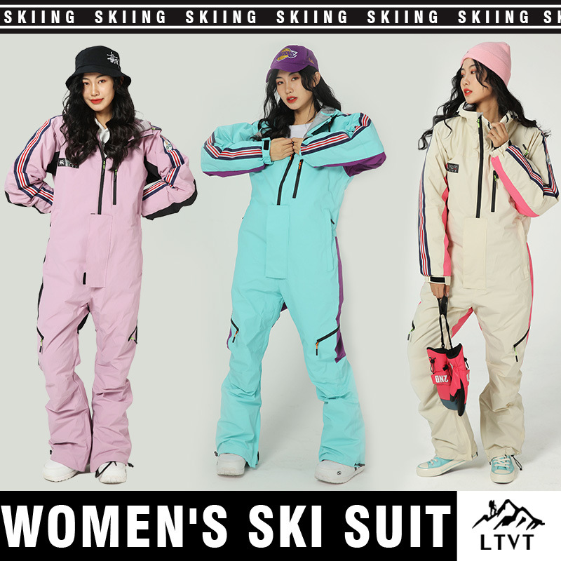 One-piece Ski Suit For Women Men's Snowboard Couple's Warm And Windproof Thickened Winter Warm Ski Jacket And Pants
