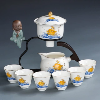 羊脂玉瓷旅行茶具高端白瓷快客杯小套装车载便携式家庭户外泡茶壶