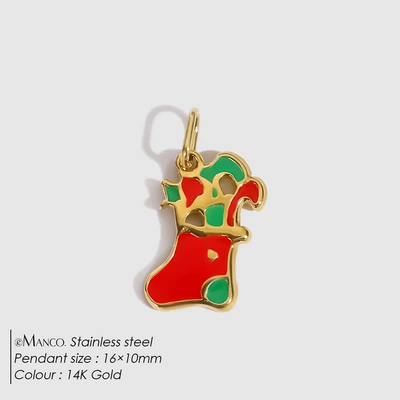 Christmas Bead Pendant | Zərgərlik ara hissələri - christmas-gift-socks