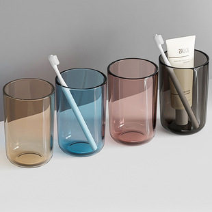 Mouthwash Cup couple toothbrush cup children wash cup transparent toothpaste toothbrush storage box household light luxury toothbrush cup
