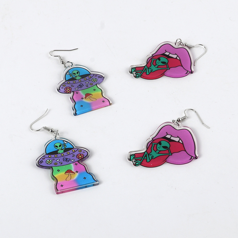 Fashion Alien Arylic Women's Drop Earrings 1 Pair display picture 4