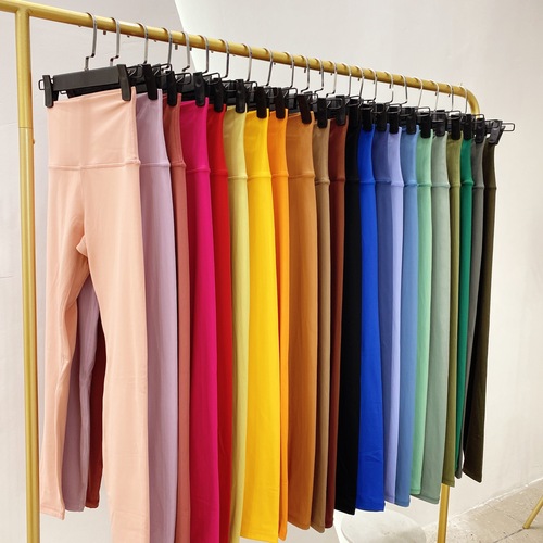 Xi Yangmu Snow Yoga Pants lulu same style brushed nude pants high waist hip lifting sports fitness pants running women spring and summer