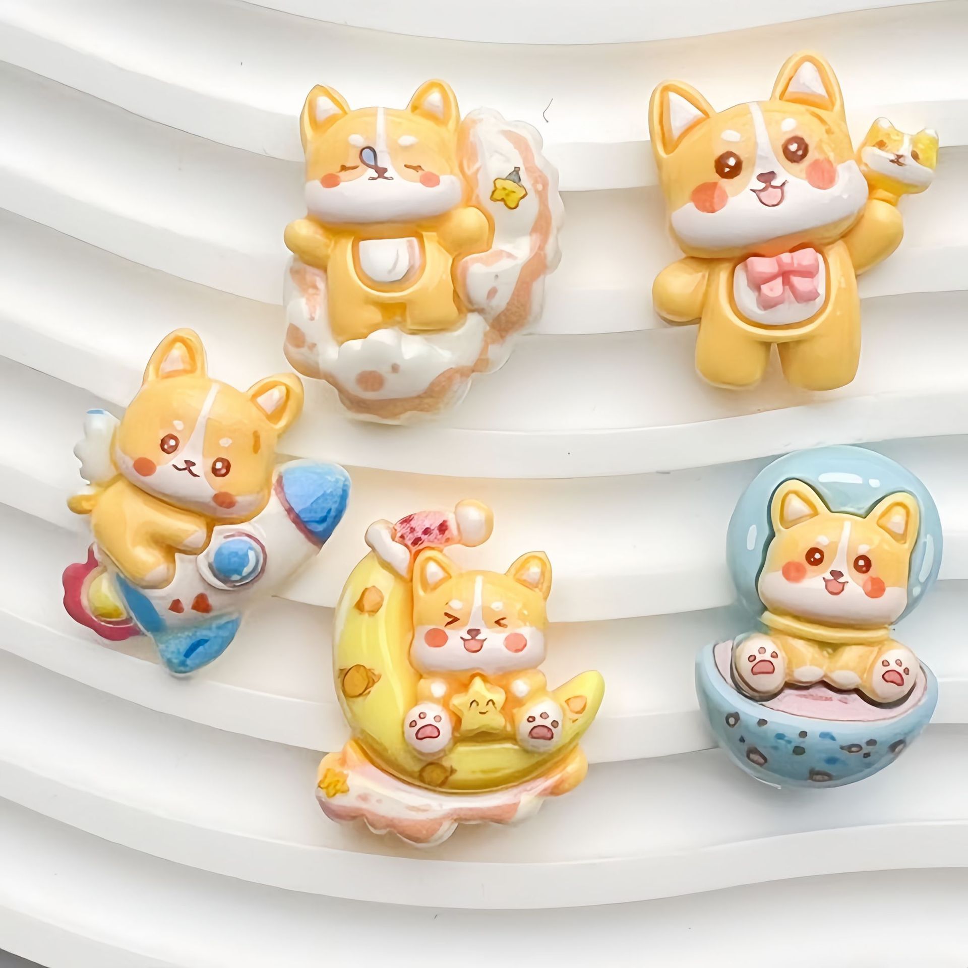 수지 DIY 액세서리 만화 공간 강아지 크림 접착제 전화 케이스 냉장고 패치 신발 버클 장식 재료