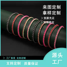 跨境新品不锈钢珠链手工编织链小众风抽拉时尚潮流高级感首饰品链