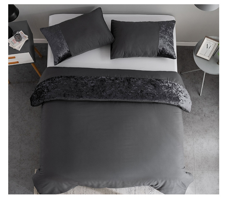 Boman Lakástextil ágynemű Három részes méretű bársony összefűzött paplanhuzat szett_voghion.com