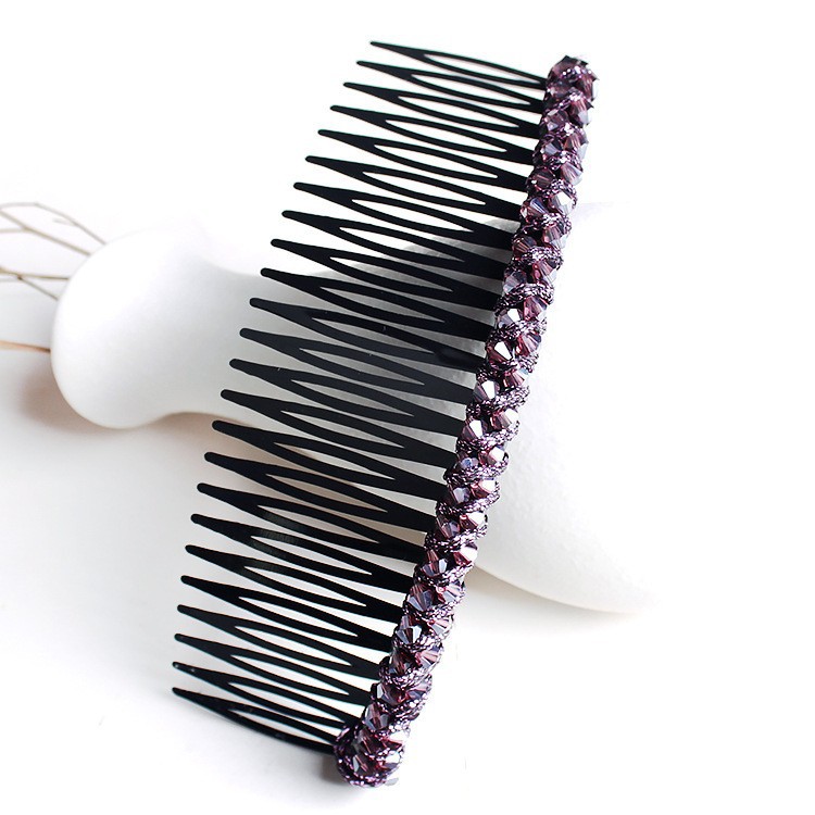 Women's Simple Style Geometric Plastic Rhinestones Insert Comb display picture 12