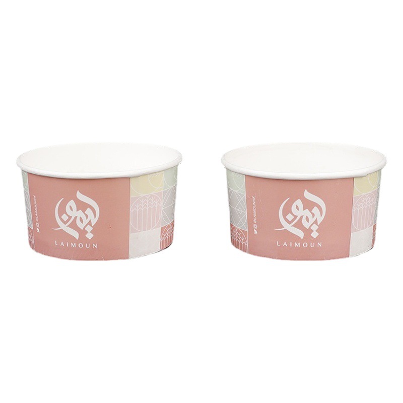 Ice Cream Bowl, Ice Cream Cup, Disposable Plastic-Free Paper Cup, Paper Bowl Manufacturer, Round Logo Takeaway Packaging Box, Process