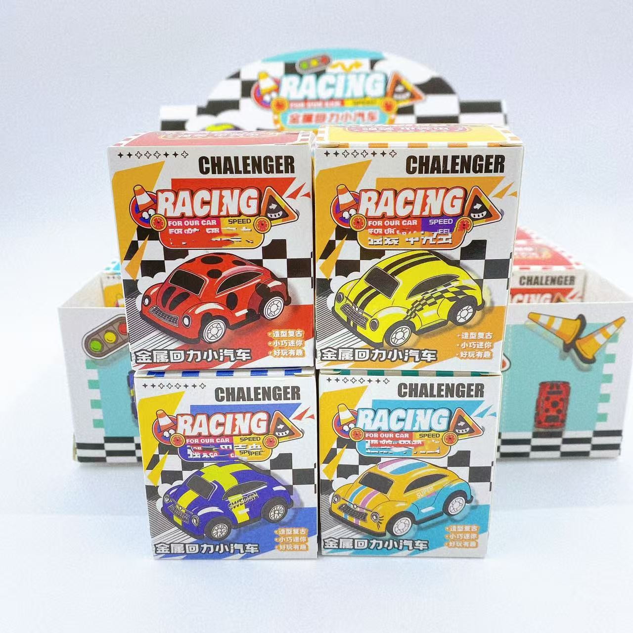 Coches de metales pequeños coches de juguetes para niños coches de caja ciega mini simulador de vehículos todoterreno al por mayor 2 yuanes