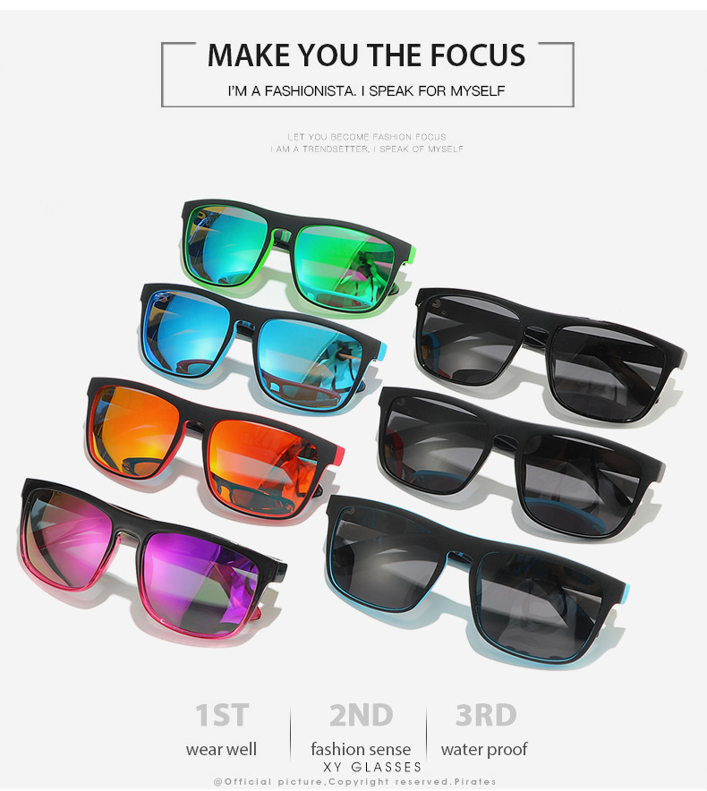 60g Weight Full Frame Glasses Structure Sunglasses Classification Tac, UV400 Protection Lens Material Square Glasses Style Travel Occasion Color Block Pattern All Seasons Season Unisex Gender Casual Style Dazzling blue, Black Color Casual Color Block Tac UV400 Protection Square Full Frame Men's Sunglasses 1