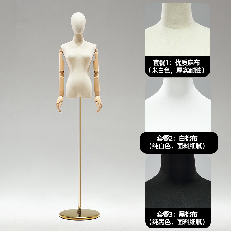 Maniquíes de medio cuerpo para tienda de ropa femenina, perchas para maniquíes, modelos de cuerpo humano artificiales, lencería, vestido de novia, soporte de exhibición para escaparate
