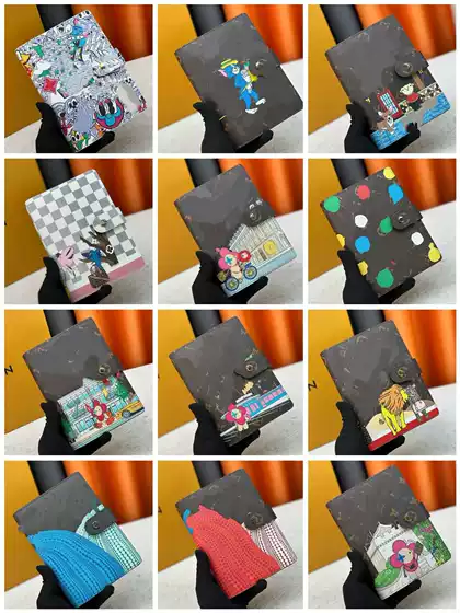 2025 New Cartoon Notebook Multi-Functional Printed Journal Card Holder Card Pack Genuine Leather Best-Seller Notepad