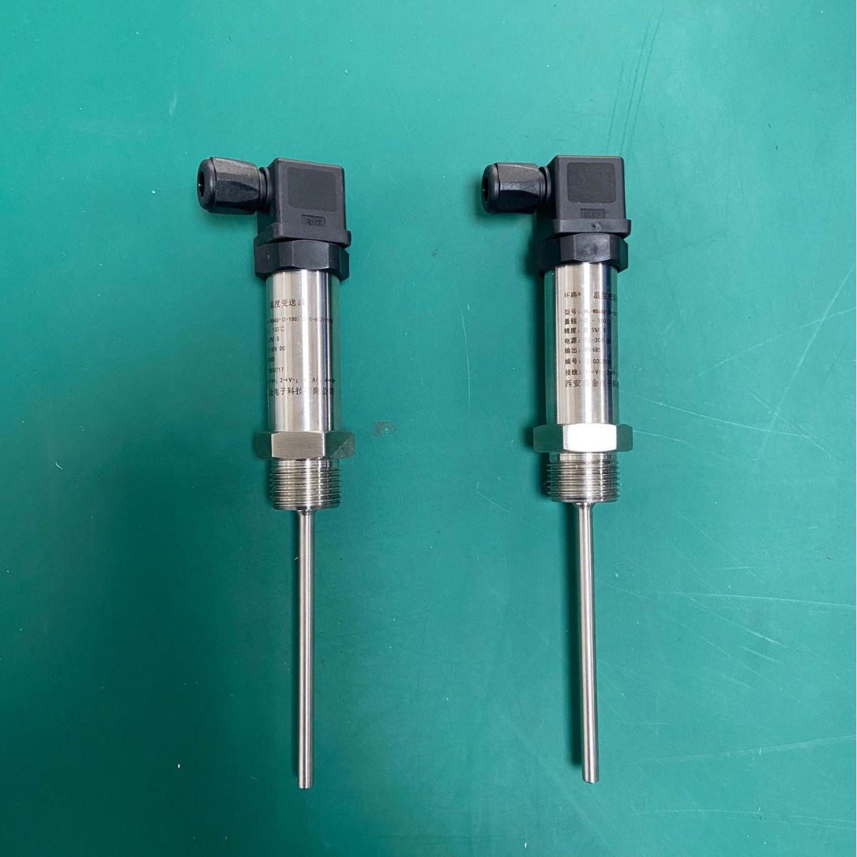 插入式温度变送器传感测温探头Pt100热电阻4-20mA/0-5V