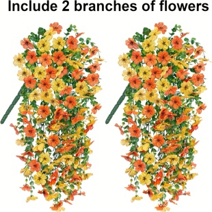 Amazon Wall-Mounted Cross-Border Popular Eucalyptus Morning Glory Rattan Outdoor Courtyard Artificial Flowers