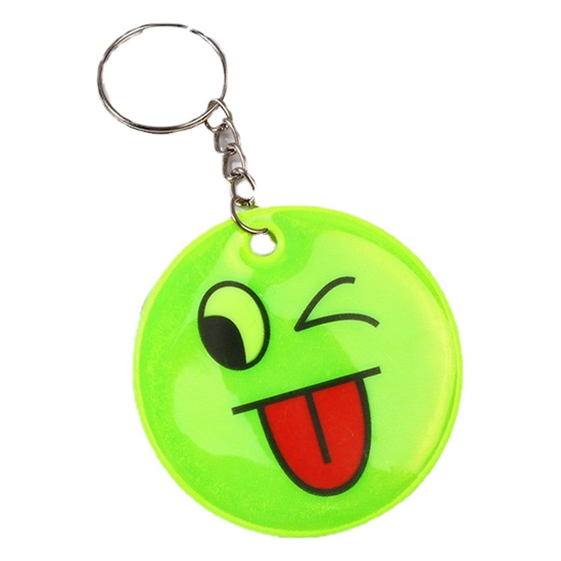Manufacturer Produces Reflective Pendants with Smiling Faces and Various Expressions for Backpacks, Traffic Safety Warning Keychains for the Back-To-School Season