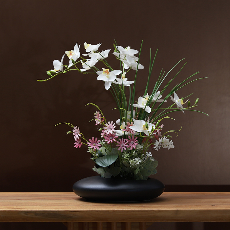 Hand-feel glue pigeon orchid simulation floral set ornaments modern…