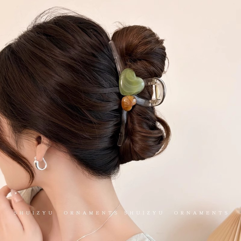 ins 大型グリッパーシャーククリップハイエンドミックスカラーヘアピン女性のヘアボリュームマルチプレートヘアピン多用途気質帽子|undefined