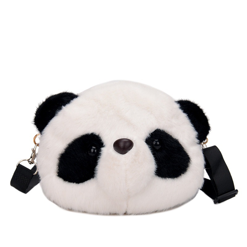 Lindo Bolso pequeño para mujeres 2022 principios de la primavera nueva bolsa de mensajero para niños Panda accesorios de cambio de felpa bolsa de suministro transfronterizo