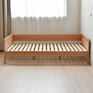 ✅ Children's Bed Splicing Widened Bed Single Solid Wood Red Oak Nordic Simple Wood Wax Oil and Sofa Can Be Customized
