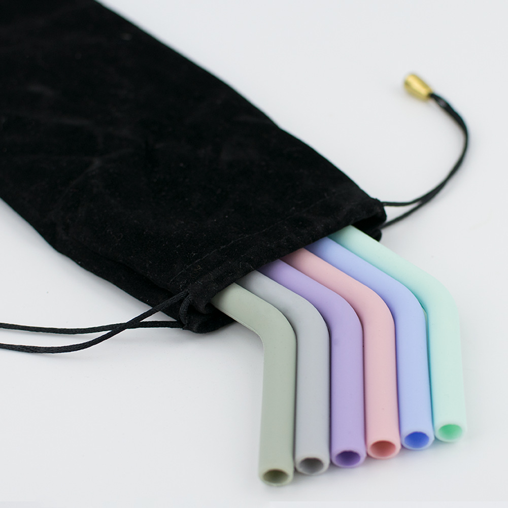 2022亚马逊热销新款折叠硅胶吸管非一次性弯吸管可降解硅胶吸管