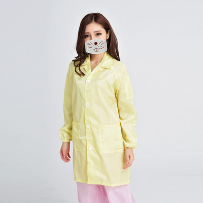 厂家批发防静电大褂 食品车间净化无尘服 条纹防静电工衣|ru