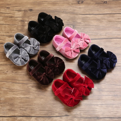 Spring, summer and autumn, 0-1 year old girl's shoes, soft sole, fashionable princess shoes, baby toddler shoes