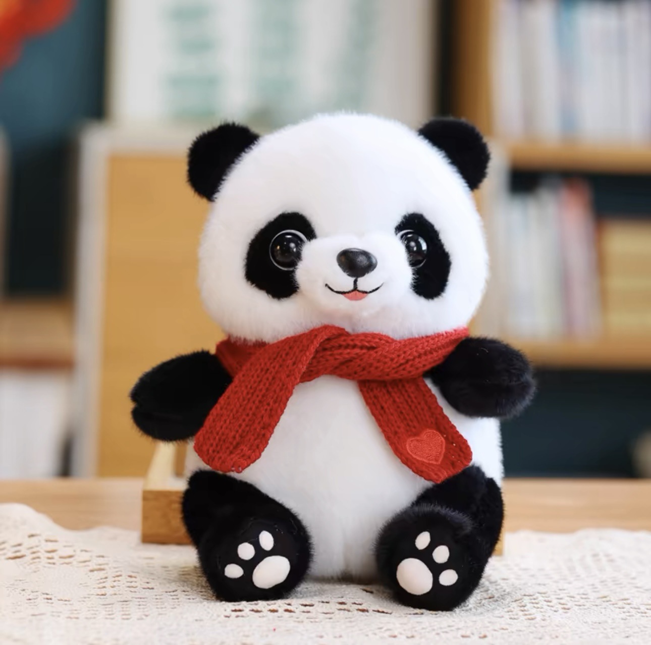 Disfraz encantador panda muñeca juguetes de peluche base panda recuerdos simulación tesoro nacional panda gigante puede agregar logotipo