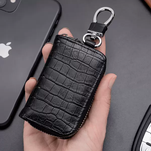 Cross-border Korean-style business crocodile pattern car key case car key protective case waist hanging key case key chain