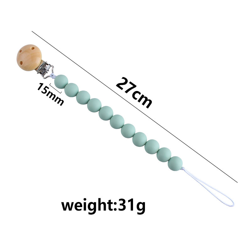 Suministros para bebés Hemu chupete clip de juguete mordedor bebé calmante dientes de silicona molienda Cadena de pezón cadena anti-caída