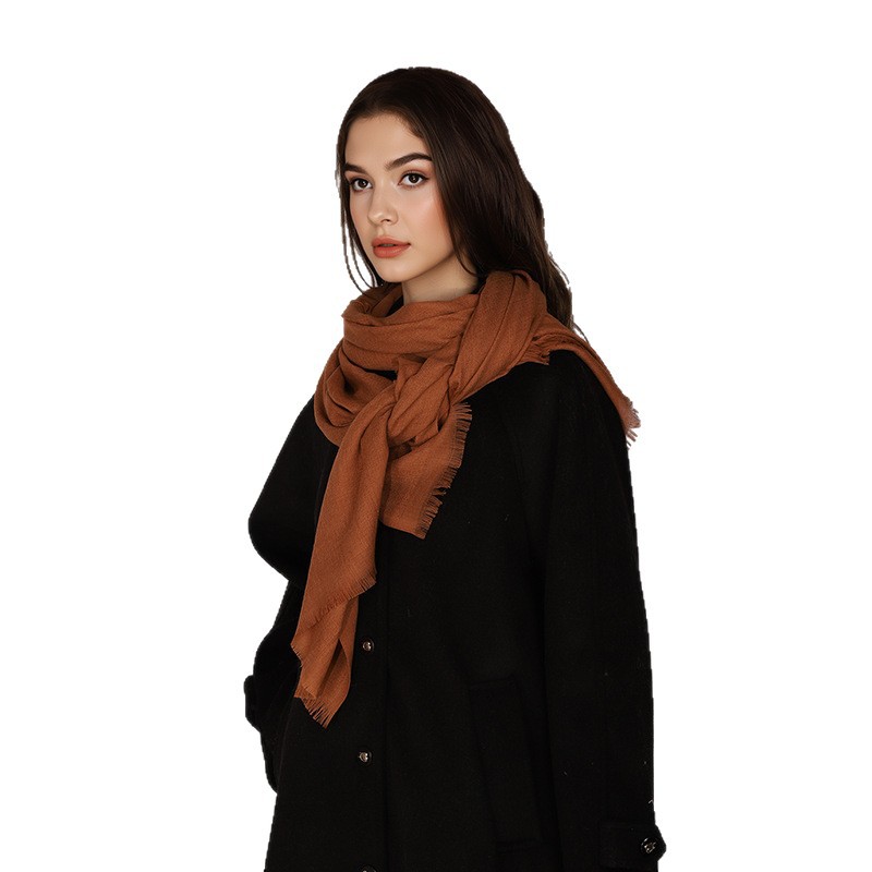 Nuevo transfronterizo de color sólido europeo y americano bufandas de cashmere de doble cara bufandas coreanas bufandas de calor cuello bufandas de color sólido al por mayor