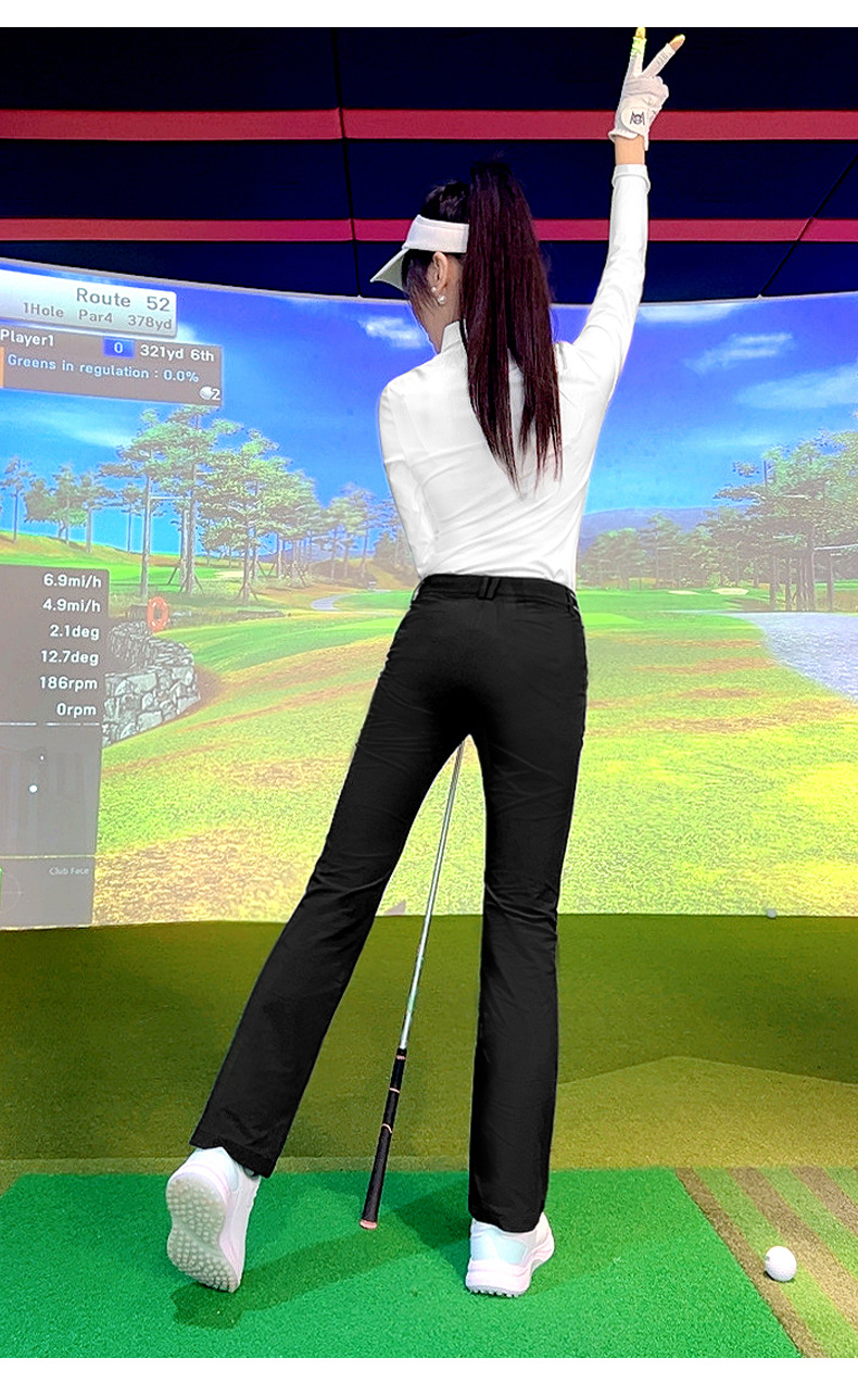 Áo thun dài tay golf nữ đàn hồi cao thoải mái — YF739 [vừa vặn liền mạch/thoải mái đàn hồi cao] áo màu đen, YF739 [vừa vặn liền mạch/thoải mái đàn hồi cao] áo màu trắng, YF739 [vừa vặn liền mạch/thoải mái đàn hồi cao] áo màu xanh nhạt chi tiết 15