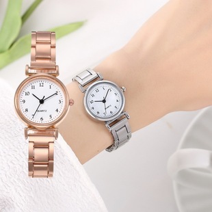 Women's Watch Women's Alloy Belt Iron Belt Watch Korean Digital Scale Small Mini Student Decorative Watch