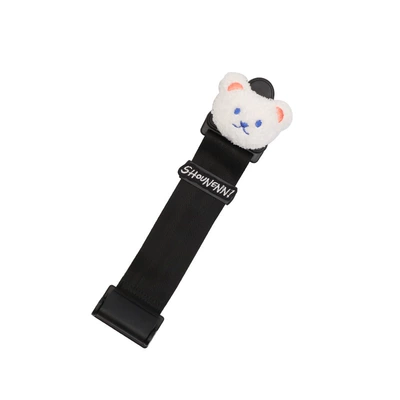 Children's Seat Belt Adjustment Seat belt shoulder pad - white-bear-seat-belt-holder