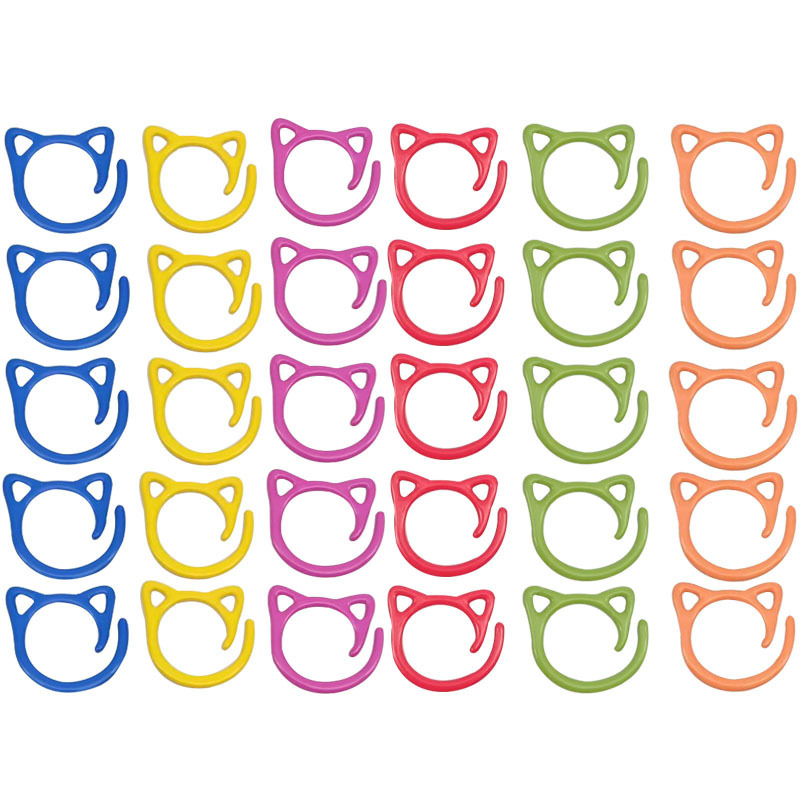 Stitch Marker Wool Knitting Crochet Mark Buckle Colorfulful Open Cat Ears Metal Paint Mark Ring Stitch Marker Wool Knitting Crochet Mark Buckle Colorfulful Open Cat Ears Metal Paint Mark Ring