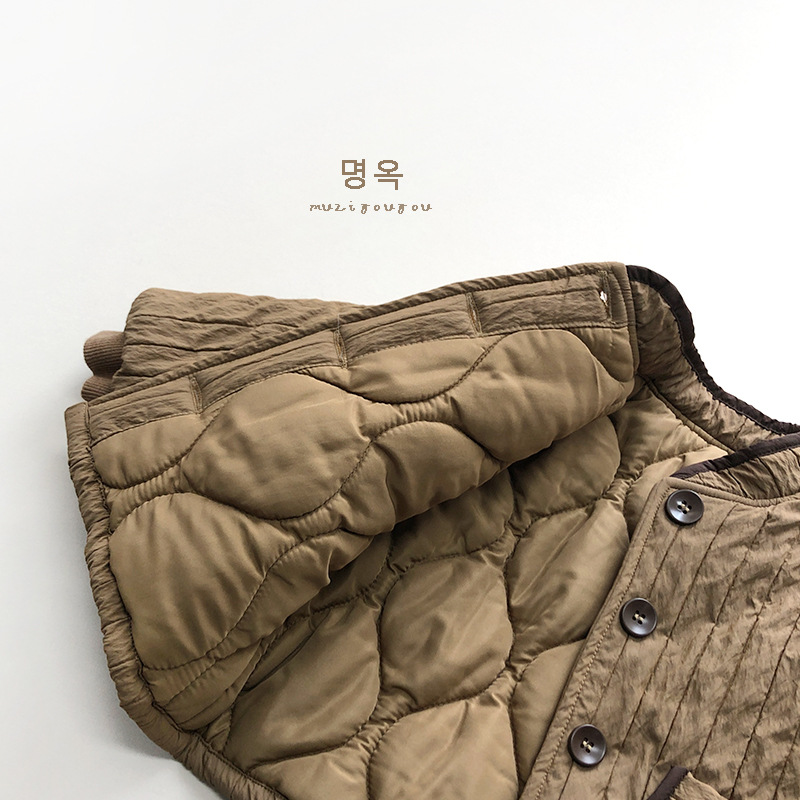 Estilo artístico abrigo de algodón acolchado invierno nuevo bebé para niños estilo coreano Mori abrigo de algodón acolchado niños y niñas cálido superior engrosada