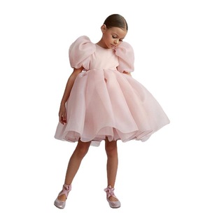 European and American Cross-Border Popular Children's Princess Dress Puff Sleeve Birthday Dress Tutu Skirt Autumn Dress Girl Dress Skirt