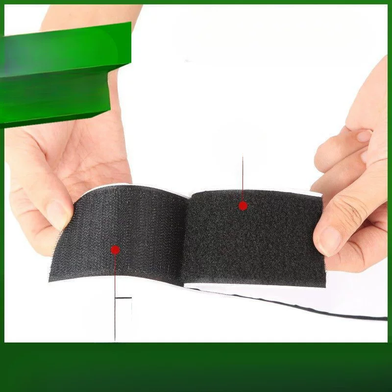 Powerful adhesive curtain with velcro, self-adhesive double-sided cloth
