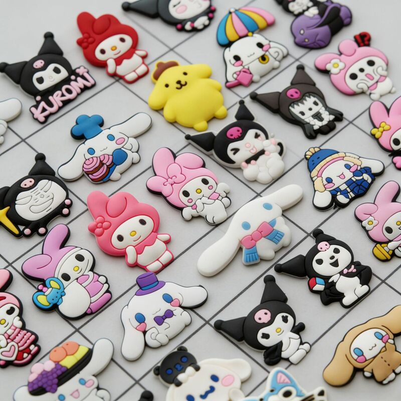 Cartoon Sanrio Series Clogs Shoe Charms Decorative Buckles Garden Shoes DIY Shoe Accessories Snap-On in Stock