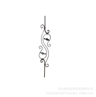 源头定制隔离栏外贸畅销别墅室内实心铁艺楼梯大门栅栏扶手配件