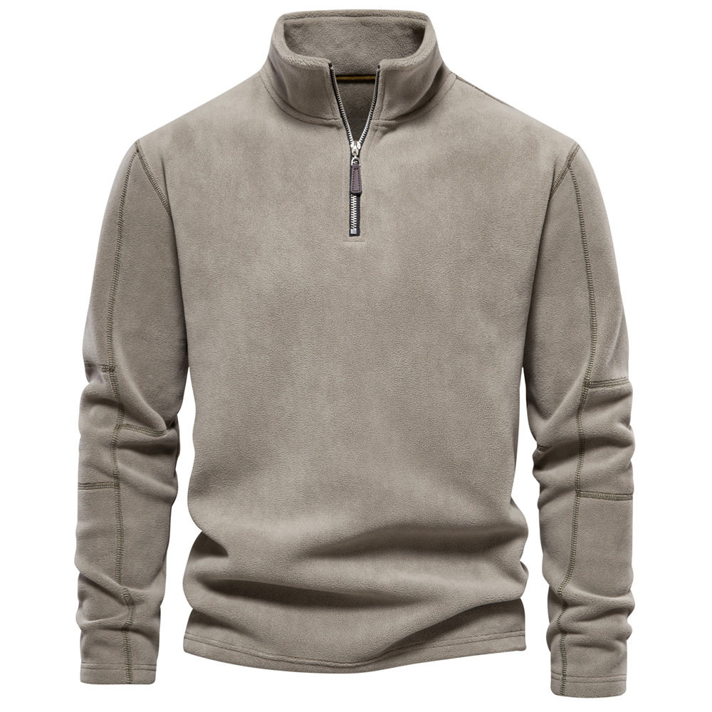 Men's Hoodies Long Sleeve Zipper Casual Simple Style Solid Color display picture 1