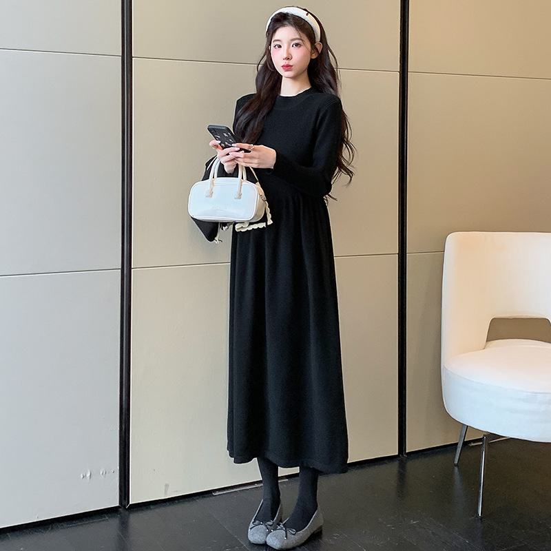 孕妇秋装连衣裙潮妈新款两件套裙子秋冬季套装孕妈高级感穿搭气质|undefined