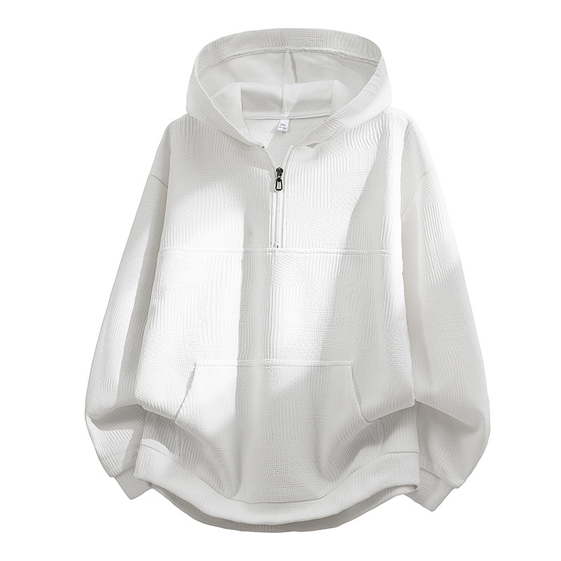 Hooded sweatshirt with zipper, thin and loose fit for spring and autumn